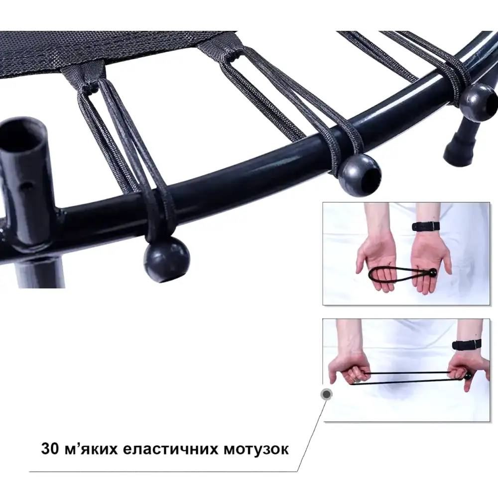 Батут Atleto з сіткою 140 см зелений